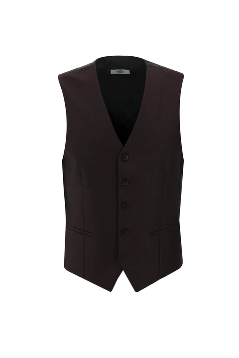 Açık Siyah 7 Drop Slim Fit Dar Kesim Kombinli Yelekli Takım Elbise