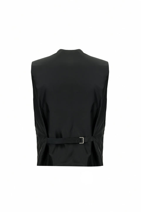 Siyah 6 Drop Regular Fit Standart Kesim Kombinli Yelekli Takım Elbise