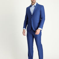 Mavi Slim Fit Dar Kesim Klasik Takım Elbise