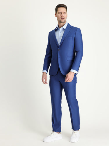  Mavi Slim Fit Dar Kesim Klasik Takım Elbise