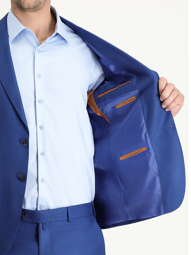  Mavi Slim Fit Dar Kesim Klasik Takım Elbise