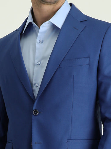 Mavi Slim Fit Dar Kesim Klasik Takım Elbise