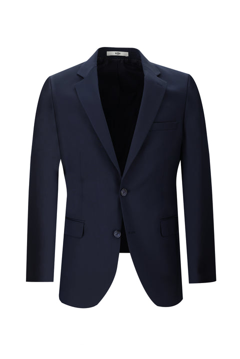 Orta Lacivert 7 Drop Slim Fit Dar Kesim Takım Elbise