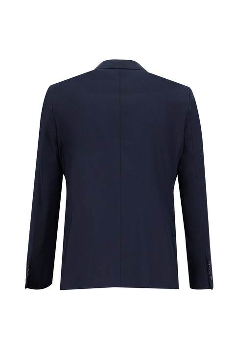 Orta Lacivert 7 Drop Slim Fit Dar Kesim Takım Elbise