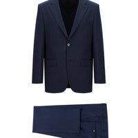 Koyu Lacivert Slim Fit Dar Kesim Klasik Takım Elbise