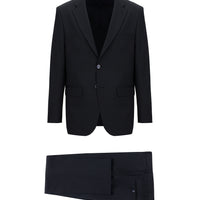 Siyah Lacivert Slim Fit Dar Kesim Klasik Takım Elbise