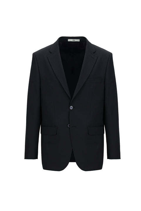 Siyah Lacivert 4 Drop Relaxed Fit Rahat Kesim Takım Elbise