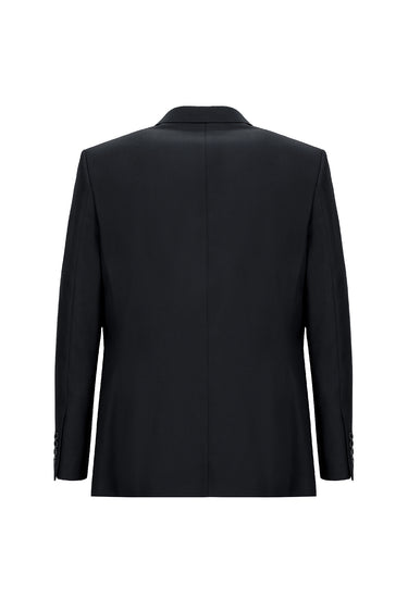 Siyah Lacivert Slim Fit Dar Kesim Klasik Takım Elbise