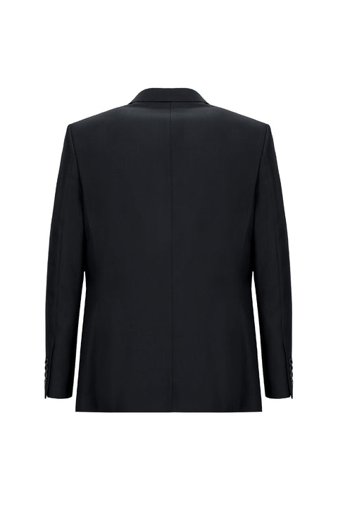 Siyah Lacivert 7 Drop Slim Fit Dar Kesim Takım Elbise