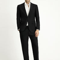 Black 6-Drop Regular Fit Standard Cut Suit