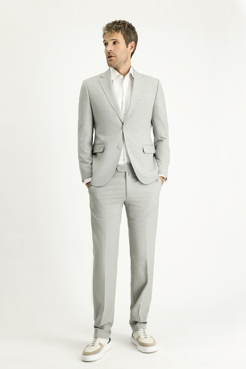 Orta Gri Slim Fit Takım Elbise