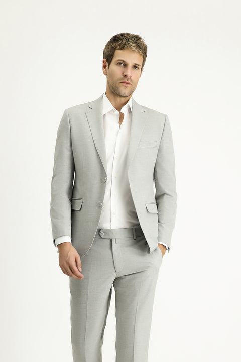 Orta Gri 7 Drop Slim Fit Dar Kesim Takım Elbise