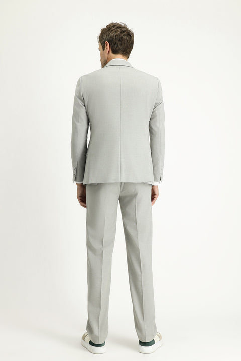 Orta Gri 7 Drop Slim Fit Dar Kesim Takım Elbise