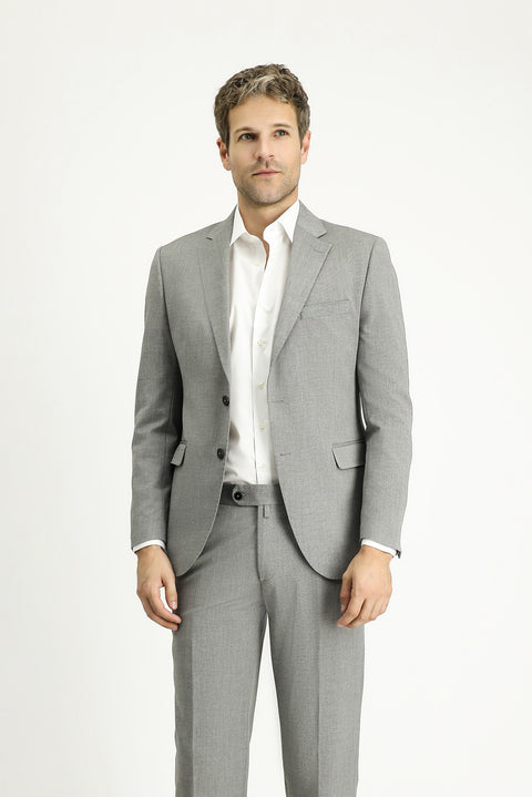 Orta Füme Slim Fit Takım Elbise