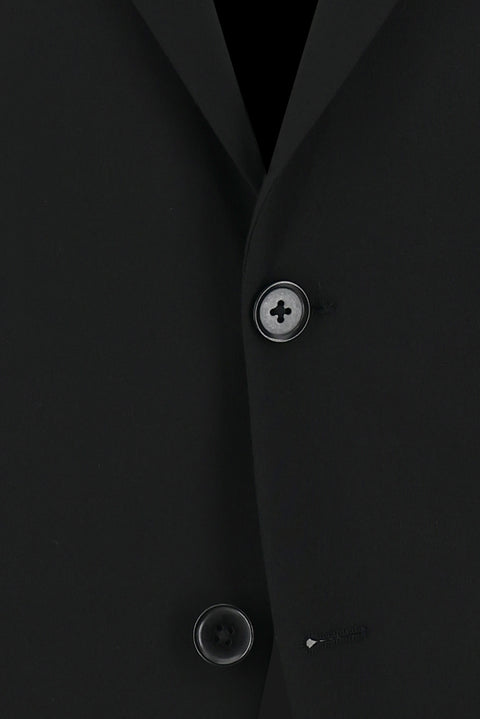 Siyah 7 Drop Slim Fit Dar Kesim Yünlü Takım Elbise