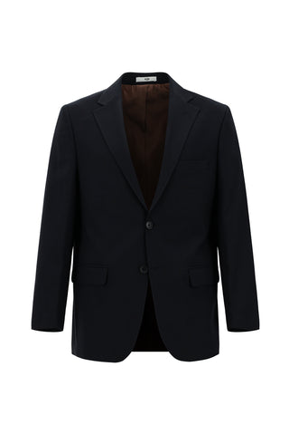  Koyu Lacivert Regular Fit Yünlü Klasik Takım Elbise