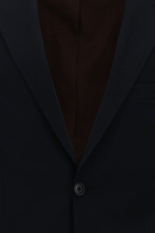  Koyu Lacivert Regular Fit Yünlü Klasik Takım Elbise