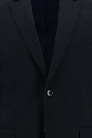  Koyu Lacivert Regular Fit Yünlü Klasik Takım Elbise