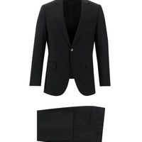 Siyah 4 Drop Relaxed Fit Rahat Kesim Takım Elbise