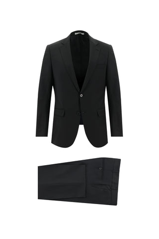  Siyah 4 Drop Relaxed Fit Rahat Kesim Takım Elbise