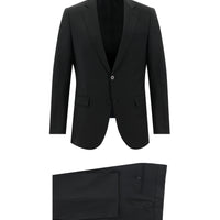 Siyah 4 Drop Relaxed Fit Rahat Kesim Takım Elbise