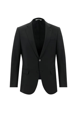  Siyah 6 Drop Regular Fit Standart Kesim Yünlü Takım Elbise