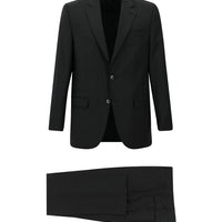 Koyu Antrasit Slim Fit Dar Kesim Yünlü Klasik Takım Elbise