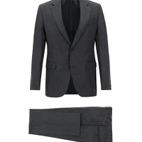 Orta Füme Slim Fit Dar Kesim Klasik Takım Elbise
