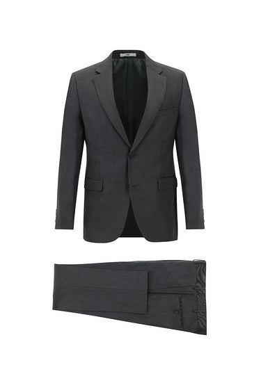  Orta Füme Slim Fit Dar Kesim Klasik Takım Elbise