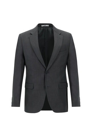  Orta Füme 7 Drop Slim Fit Dar Kesim Desenli Takım Elbise