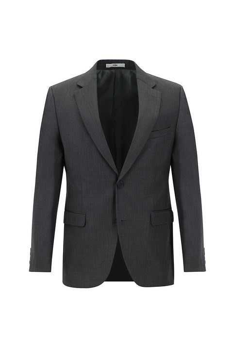 Orta Füme 7 Drop Slim Fit Dar Kesim Desenli Takım Elbise