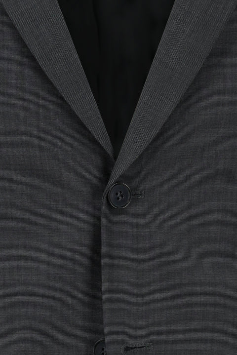 Orta Füme 7 Drop Slim Fit Dar Kesim Desenli Takım Elbise