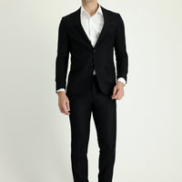 Black 6-Drop Regular Fit Standard Cut Suit