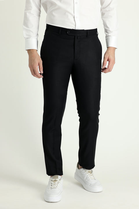 Black 6-Drop Regular Fit Standard Cut Suit