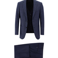Light Navy Blue 6 Drop Regular Fit Standard Cut Suit with Vest