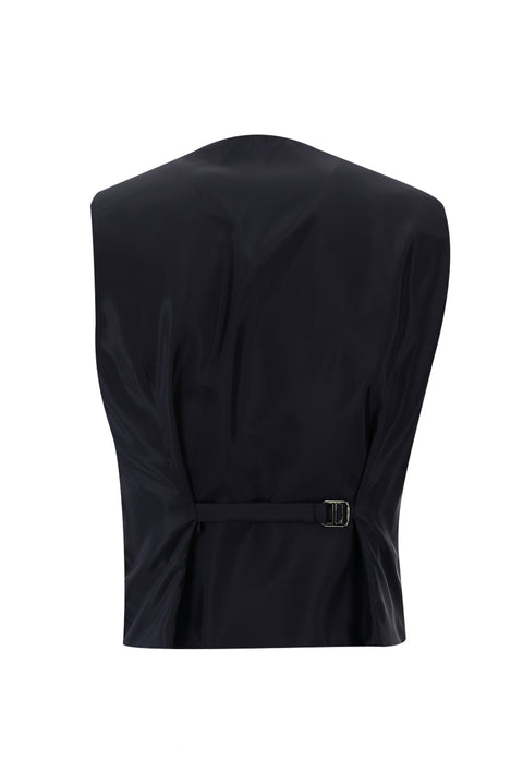 Light Navy Blue 6 Drop Regular Fit Standard Cut Suit with Vest
