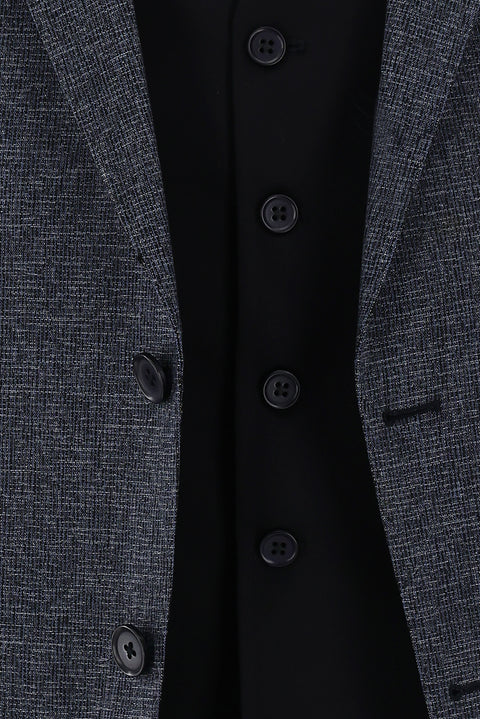 Medium Navy Blue 6 Drop Regular Fit Standard Cut Suit with Vest