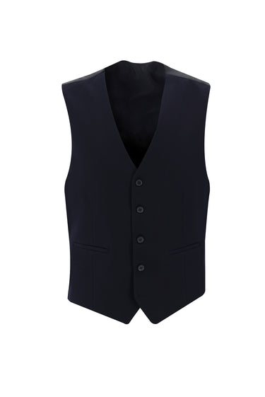 Koyu Lacivert Slim Fit Dar Kesim Kombinli Yelekli Takım Elbise