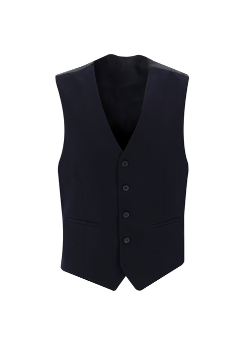 Koyu Lacivert 7 Drop Slim Fit Dar Kesim Kombinli Yelekli Takım Elbise