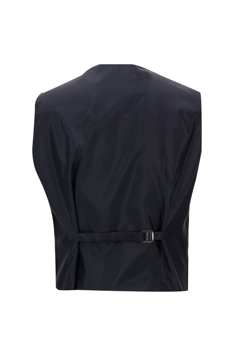Saks Mavi 6 Drop Regular Fit Standart Kesim Kombinli Yelekli Takım Elbise
