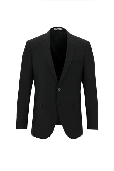 Siyah Yünlü Klasik Takım Elbise