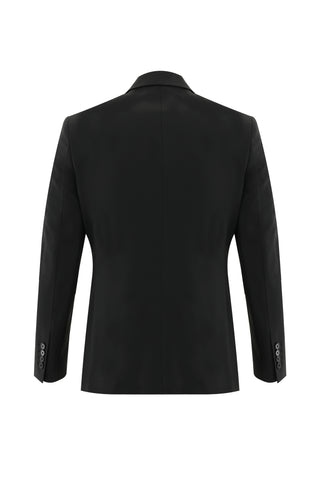  Siyah 6 Drop Regular Fit Standart Kesim Yünlü Takım Elbise