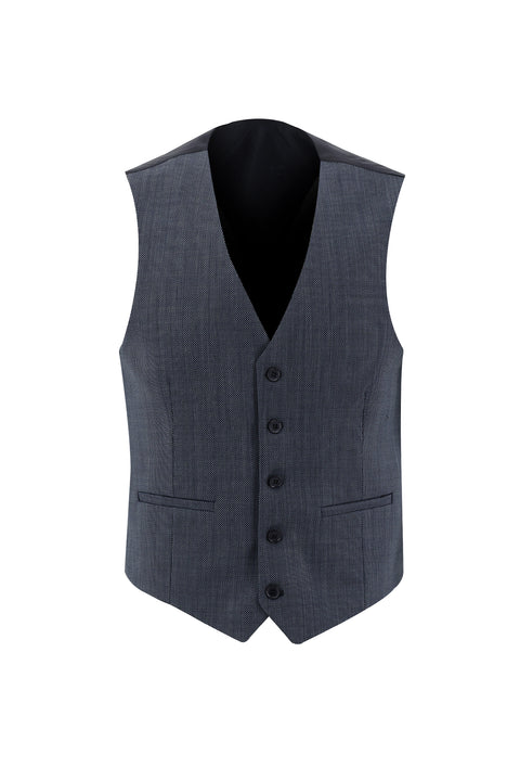 Koyu Lacivert 7 Drop Slim Fit Dar Kesim Yünlü Kombinli Takım Elbise