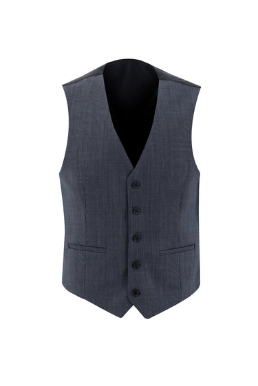 Koyu Lacivert Slim Fit Dar Kesim Yünlü Kombinli Takım Elbise