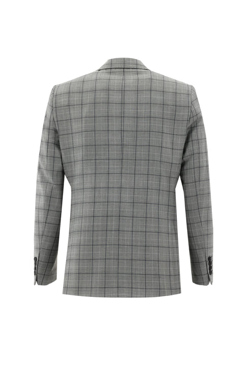 Orta Gri 6 Drop Regular Fit Standart Kesim Yünlü Kombinli Yelekli Takım Elbise