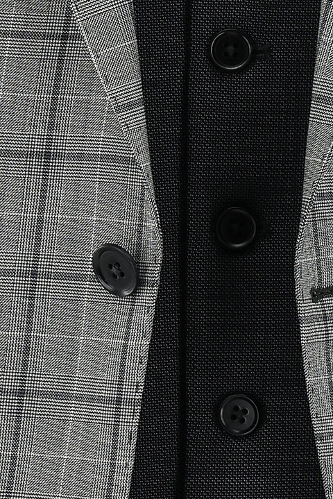 Orta Gri 6 Drop Regular Fit Standart Kesim Yünlü Kombinli Yelekli Takım Elbise