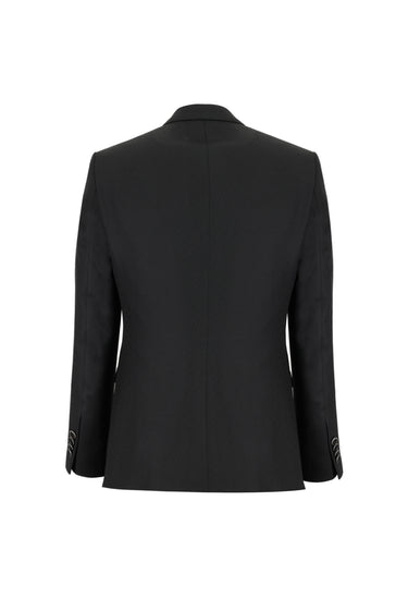 Siyah Slim Fit Dar Kesim Mono Yaka Yelekli Smokin & Damatlık