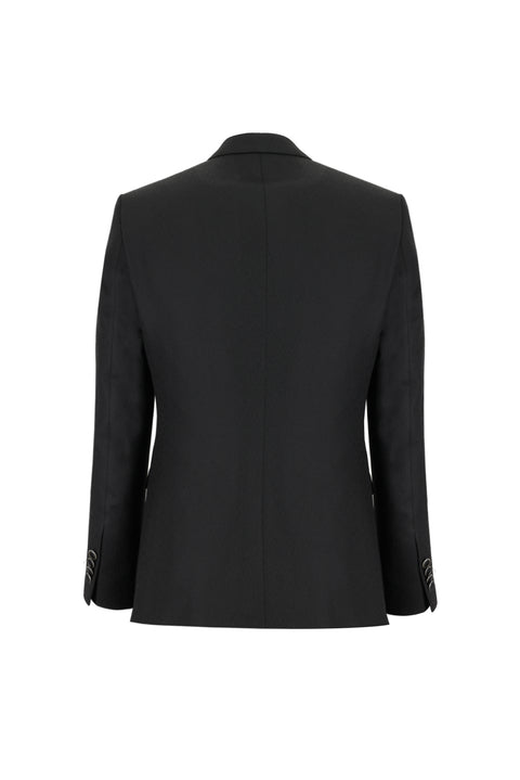 Siyah 7 Drop Slim Fit Dar Kesim Mono Yaka Yelekli Smokin & Damatlık