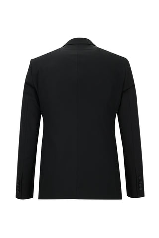  Siyah 7 Drop Slim Fit Dar Kesim Mono Yaka Smokin & Damatlık