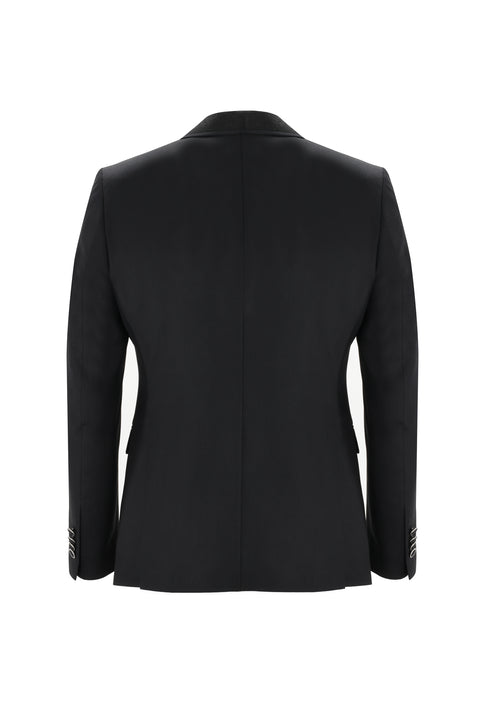 Black 7 Drop Slim Fit Narrow Cut Shawl Collar Vest Tuxedo & Groom Suit